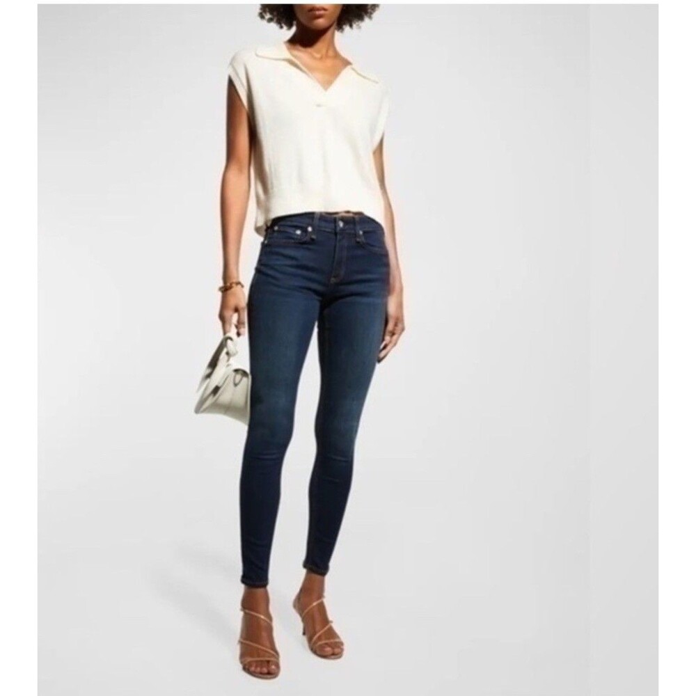 Rag & Bone Cate Mid Rise Ankle Skinny Jeans Blue 30